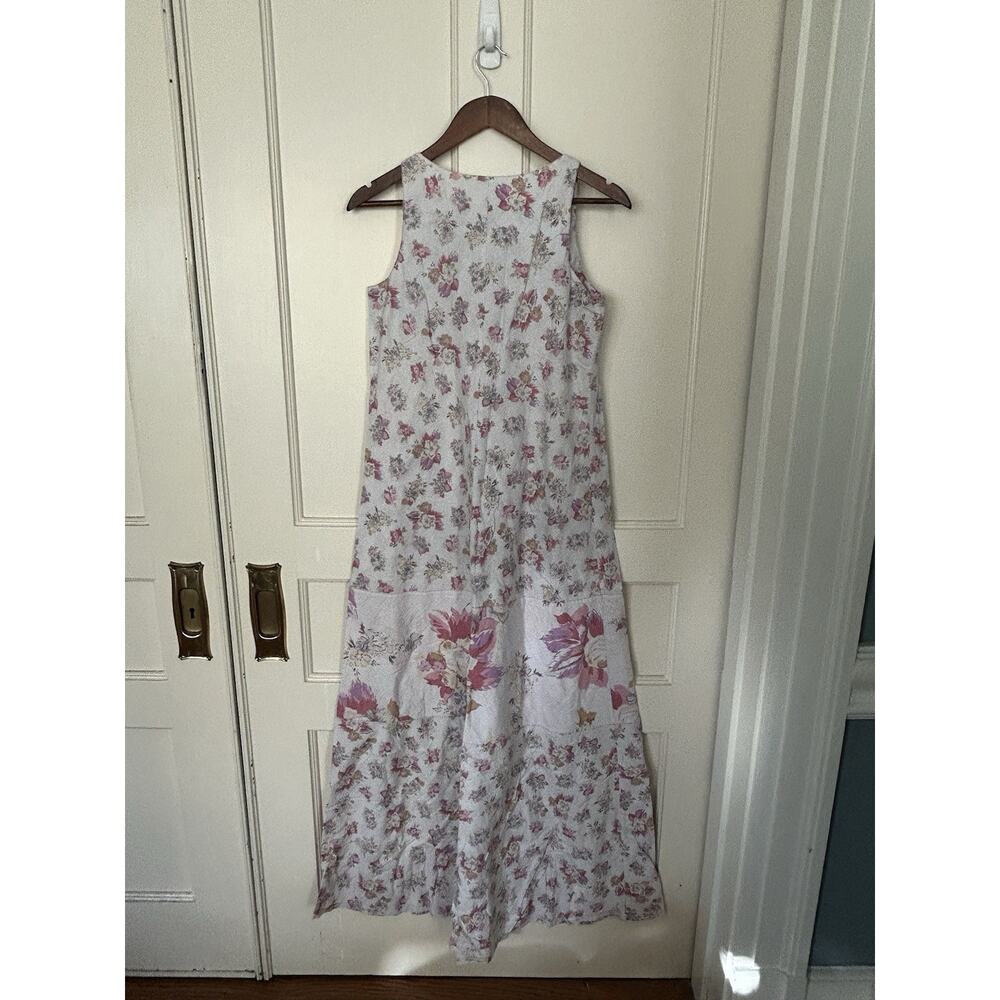 Vintage Dano Honolulu Floral Maxi Dress Womens Size 11 Pink White Vacation - Picture 3 of 7